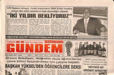 Giresun Gündem Gazetesi 6 Nisan 2007 - Giresun İşitme Engelliler , Bilgi Yarışmasında Ter Döktü GZ96091 - 1