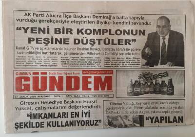 Giresun Gündem Gazetesi 7 Aralık 2006 - Hurşit Yüksel İmkanları En İyi Şekilde Kullanıyoruz GZ28848 - 1