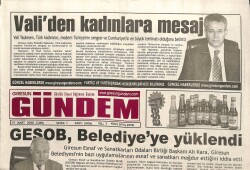 Giresun Gündem Gazetesi 7 Mart 2008 - Validen Kadınlara Mesaj GZ101571 - 2
