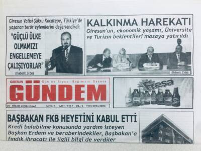 Giresun Gündem Gazetesi 7 Nisan 2006 - Giresun Adası Yasaklandı GZ41386 - 1