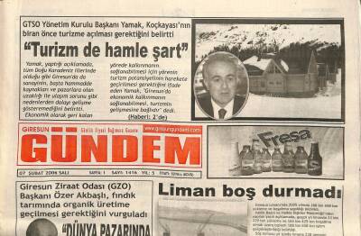 Giresun Gündem Gazetesi 7 Şubat 2006 - Türkiye İş Kurumu İş Buldu GZ101541 - 1