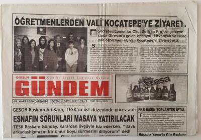 Giresun Gündem Gazetesi 8 Mart 2006 - Esnafın Sorunları Masaya Yatırılacak GZ28883 - 1