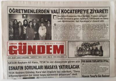 Giresun Gündem Gazetesi 8 Mart 2006 - Esnafın Sorunları Masaya Yatırılacak GZ28889 - 1