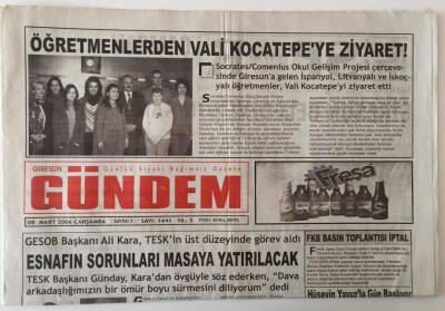 Giresun Gündem Gazetesi 8 Mart 2006 - Esnafın Sorunları Masaya Yatırılacak GZ28895 - 1