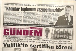 Giresun Gündem Gazetesi 8 Mart 2008 - First Laydlerden Yaşlılara Şevkat GZ101570 - 1