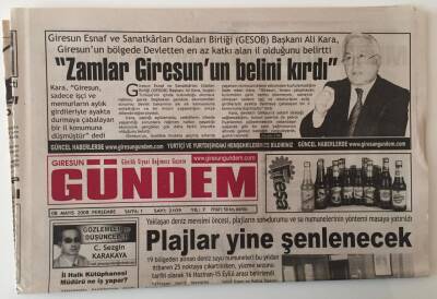 Giresun Gündem Gazetesi 8 Mayıs 2008 - Plajlar Yine Şenlenecek GZ28823 - 1