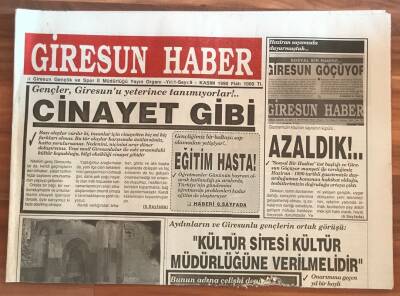 Giresun Haber Gazetesi Kasım 1990 - Cinayet Gibi GZ1818 - 1