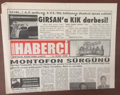 Giresun Haberci Gazetesi 14 Şubat 2006 - Siyasi İhtiras Üreticiyi Vurdu GZ6918 - 2