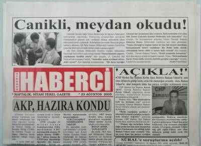 Giresun Haberci Gazetesi 23 Ağustos 2005 AKP Hazıra Kondu - GZ44913 - 2