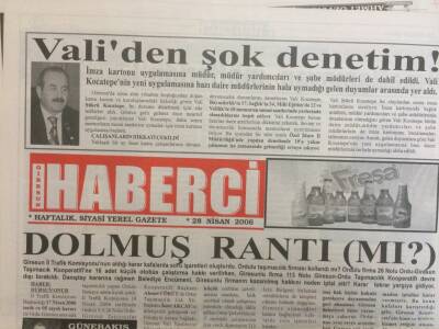 Giresun Haberci Gazetesi 28 Nisan 2006 - Validen Şok Denetim GZ35266 - 1