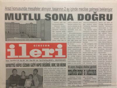 Giresun İleri Gazetesi 1 Nisan 2005 - Mutlu Sona Doğru GZ32360 - 1