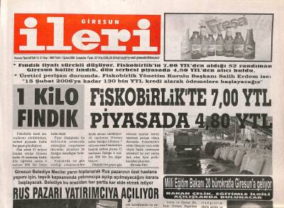 Giresun İleri Gazetesi 1 Şubat 2006 - Rus Pazarı Yatırımcıya Açılıyor GZ108396 - 1