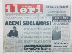 Giresun İleri Gazetesi 10 Eylül 1999 - Giresunda Vergi Tahsilatı %76 GZ43208 - 1
