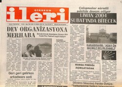 Giresun İleri Gazetesi 10 Haziran 2003 - Dev Organizasyona Merhaba GZ101680 - 1