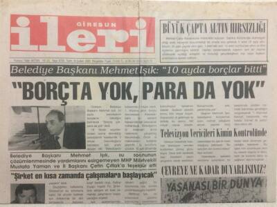 Giresun İleri Gazetesi 10 Şubat 2000 - Borçta Yok Parada Yok GZ32403 - 1