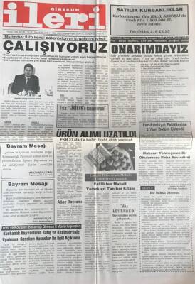 Giresun İleri Gazetesi 11 Mart 2000 -Anavatan Partisi İl Başkanı Muammer Usta Gimikom u Tanımıyorum GZ30581 - 1