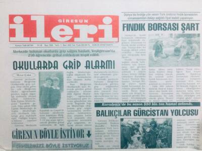 Giresun İleri Gazetesi - 11 Mart 2003 - Okullarda Grip Alarmı GZ41941 - 1