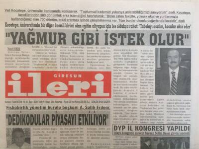 Giresun İleri Gazetesi 11 Nisan 2005 - Dedikodular Piyasayı Etkiliyor GZ35232 - 1