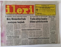 Giresun İleri Gazetesi - 11 Ocak 1992 - Köy Hizmetlerinde Revizyon Başladı - GZ43848 - 1