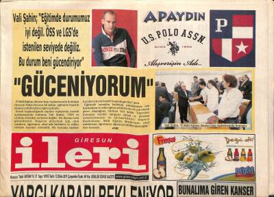 Giresun İleri Gazetesi 12 Ekim 2011 - Vali Şahin`den Bahat Hastanelerine Övgü GZ79787 - 1