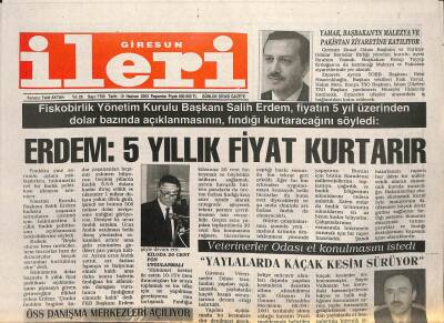Giresun İleri Gazetesi 12 Haziran 2003 - Yaylalarda Kaçak Kesim Sürüyor GZ101682 - 1