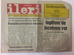 Giresun İleri Gazetesi 12 Kasım 1986 - Radyasyon Yine Güncelliğini Koruyor GZ13475 - 1