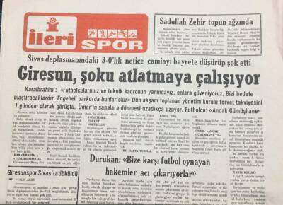 Giresun İleri Gazetesi 12 Kasım 1996 Hayati Tökez, Mehmet Larçına Halk Seni Siyaset Yapmak İçin Seçmedi GZ30928 - 1