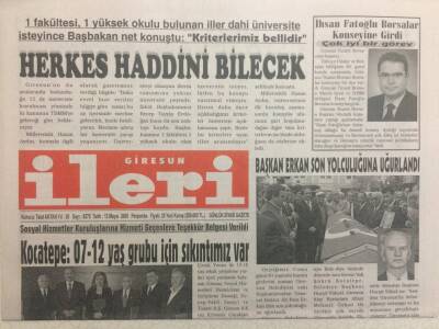 Giresun İleri Gazetesi 12 Mayıs 2005 - Herkes Haddini Bilecek GZ32351 - 1