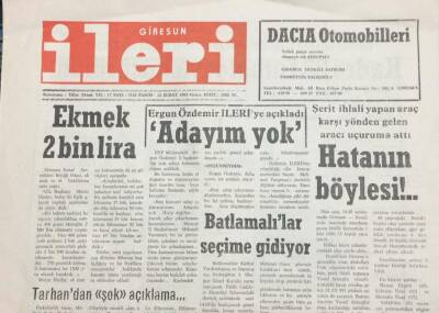 Giresun İleri Gazetesi 12 Şubat 1993 Batlamalılar Seçime Gidiyor GZ30935 - 1