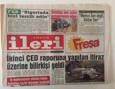 Giresun İleri Gazetesi 12 Şubat 2013 - İkinci ÇED Raporuna Yapılan İtiraz Üzerine Bilirkişi Geldi GZ31168 - 1