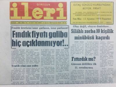 Giresun İleri Gazetesi 13 Ağustos 1990 - Fıttırdık mı? GZ40819 - 1