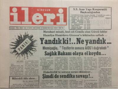 Giresun İleri Gazetesi 13 Kasım 1992 - Yandık Ki Ne Yandık GZ32508 - 1