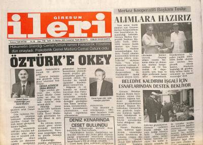 Giresun İleri Gazetesi 14 Haziran 2003 - Cemal Öztürk Yeni Müdür GZ101683 - 1