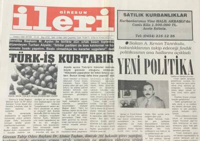 Giresun İleri Gazetesi 15 Mart 2000 - BBP Merkez İlçe Başkanı Mustafa ÇiftçiCHP de Vurgun İçinde GZ30890 - 1