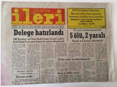 Giresun İleri Gazetesi - 15 Ocak 1992 - Şenlik Hazırlığı Başladı - GZ43858 - 2
