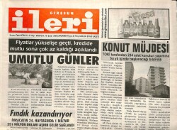 Giresun İleri Gazetesi 15 Şubat 2006 - Fındık Kazandırıyor GZ101647 - 2