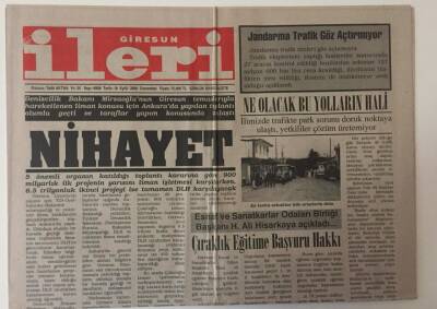 Giresun İleri Gazetesi 16 Eylül 2000 - Atatürkün Şehrimize Gelişinin Yıldönümü Kutlanacak GZ13480 - 2