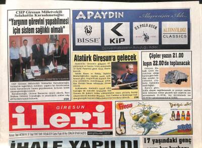 Giresun İleri Gazetesi 16 Eylül 2011 - Çöp Tesisinin İhalesi Yapıldı GZ108307 - 1