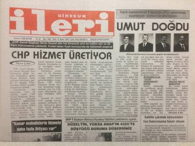 Giresun İleri Gazetesi 16 Mayıs 2003 - CHP Hizmet Üretiyor GZ35527 - 1
