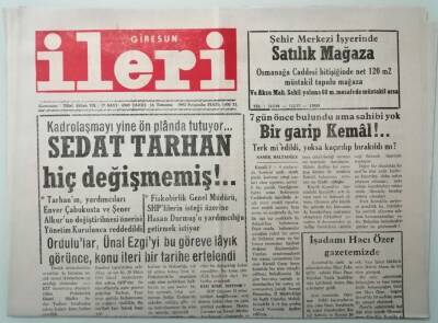 Giresun İleri Gazetesi 16 Temmuz 1992 Kadrolaşma Yine Ön Planda Tutuyor -GZ37441 - 1