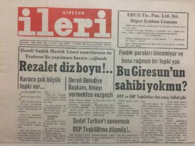 Giresun İleri Gazetesi 17 Ekim 1992 - Rezalet Diz Boyu GZ32479 - 1