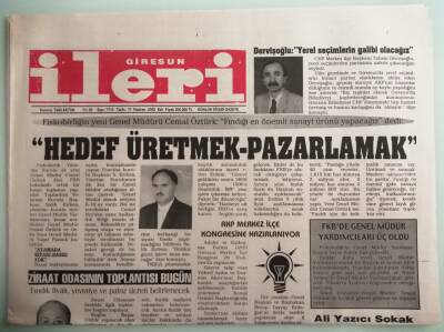 Giresun İleri Gazetesi 17 Haziran 2003 Dervişoğlu Yerel Seçimlerin Galibi Olacağız -GZ37125 - 1