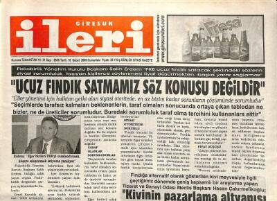 Giresun İleri Gazetesi 18 Şubat 2006 - Kivinin Pazarlama Altyapısı GZ101650 - 2