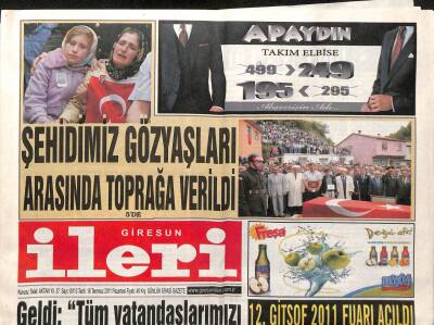 Giresun İleri Gazetesi 18 Temmuz 2011 - Giresunsporda Kongre Kararı Alınacak GZ108168 - 1
