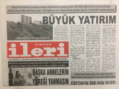 Giresun İleri Gazetesi 19 Ağustos 2005 - Taraftarı Heyecan Sardı Birinciyi İse Dert Sardı GZ32335 - 1