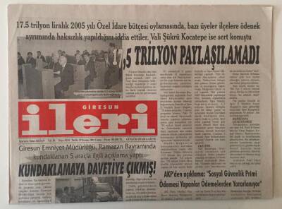 Giresun İleri Gazetesi 19 Kasım 2004- Kundaklamaya Davetiye Çıkmış GZ31212 - 1