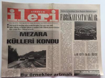 Giresun İleri Gazetesi 19 Şubat 2000 -Seka Elden Gidiyor , Kamu-Senin Ankara Zirvesi GZ39197 - 1