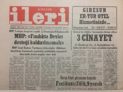 Giresun İleri Gazetesi 19 Temmuz 1994 - 3 Cinayet GZ38324 - 1
