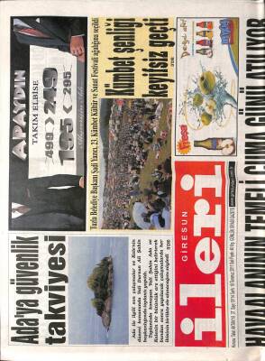 Giresun İleri Gazetesi 19 Temmuz 2011 - Adaya Güvenlik Takviyesi GZ108167 - 1