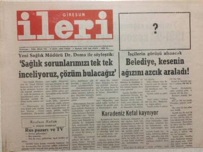 Giresun İleri Gazetesi 2 Haziran 1992 - Belediye Kesenin Ağzını Azıcık Araladı GZ32772 - 1